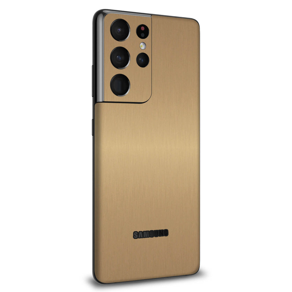 Samsung Galaxy S21 Ultra Brushed Gold Skins