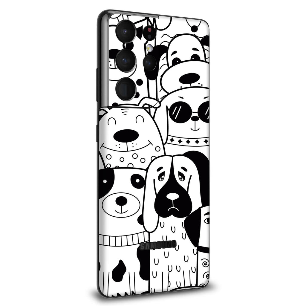 Samsung Galaxy S21 Ultra Doodles dog skins