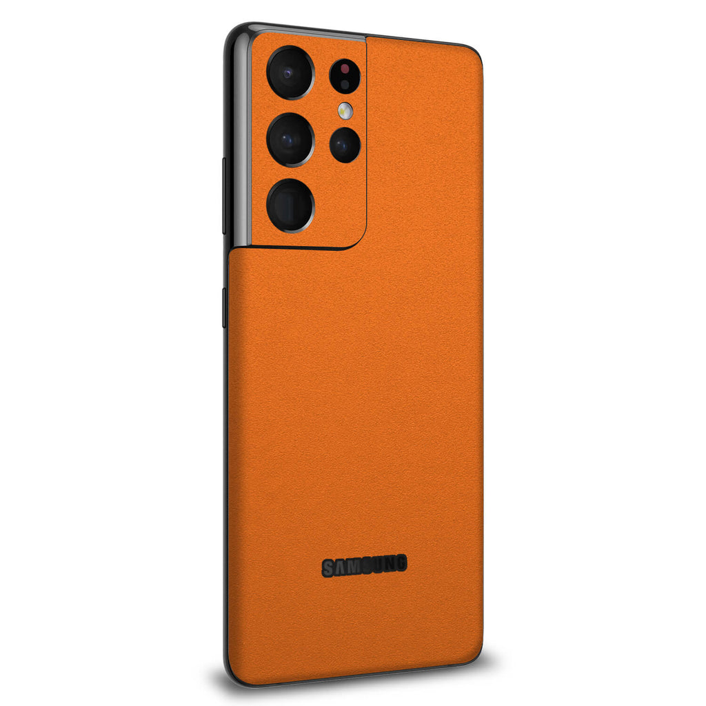 Samsung Galaxy S21 Ultra Textured Matt Orange Skins