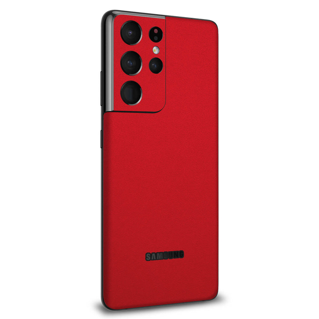 Samsung Galaxy S21 Ultra Textured Matt Red Skins
