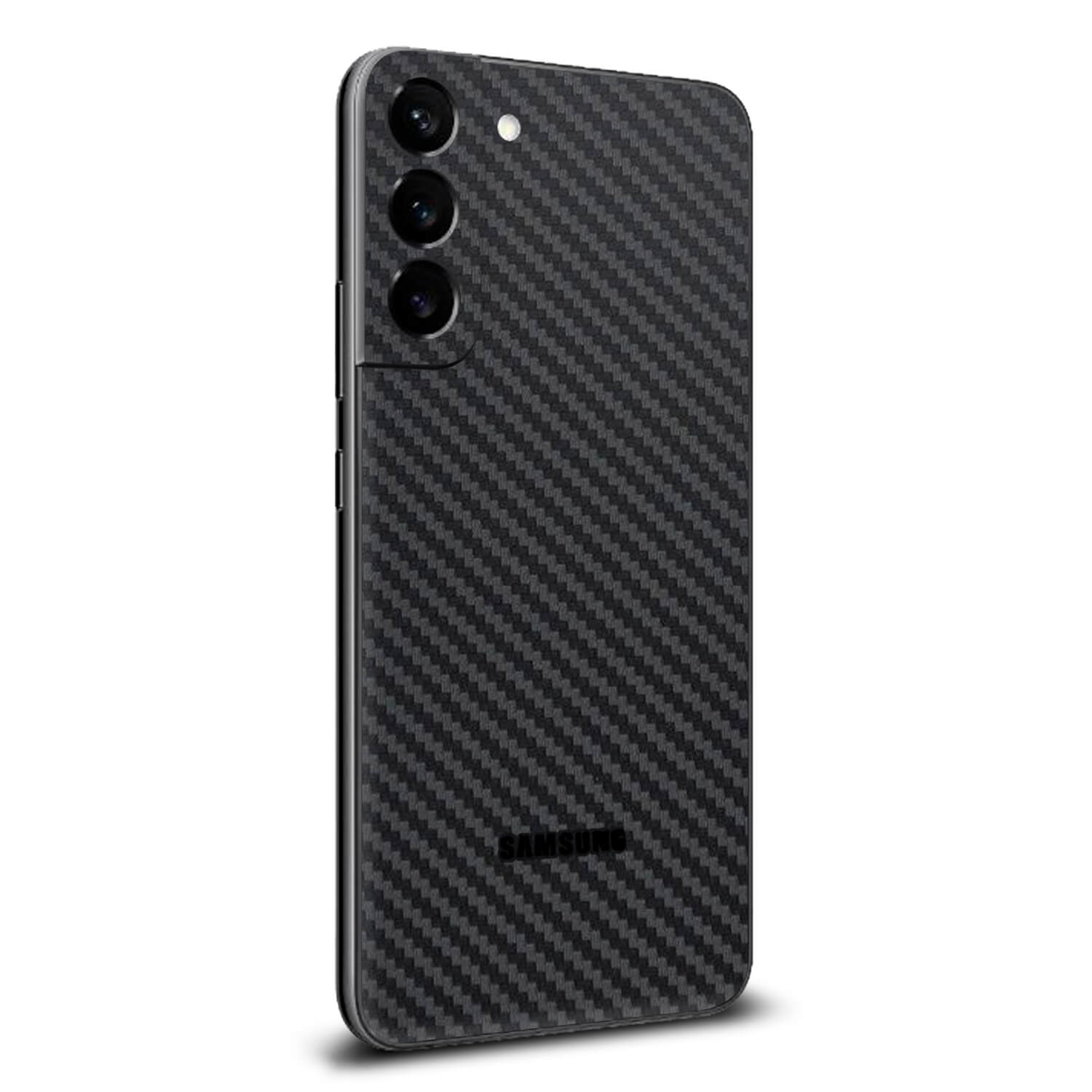 Samsung Galaxy S22 Black carbon fibre skins