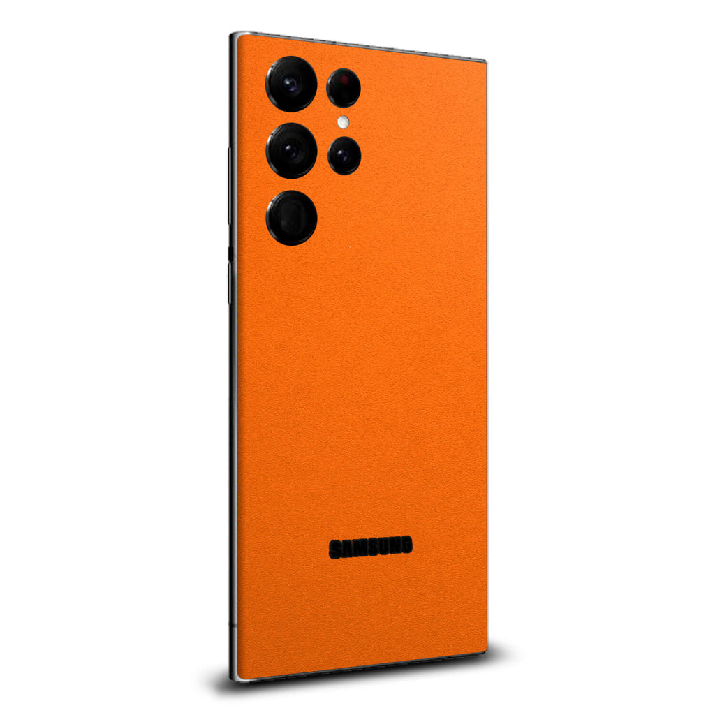 Samsung Galaxy S22 Ultra Textured matt orange skins
