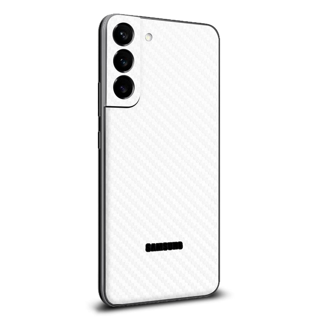 Samsung Galaxy S22 White carbon fibre skins