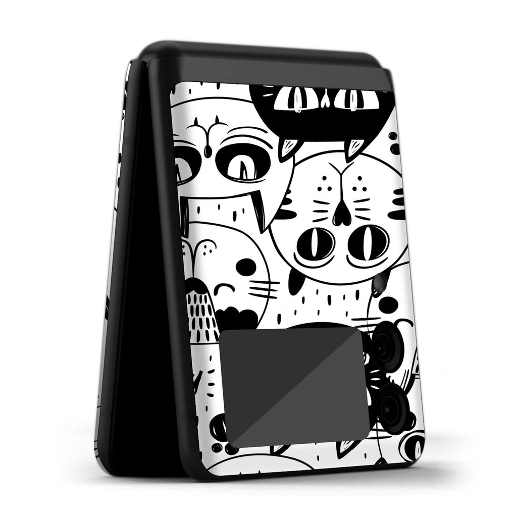 Samsung Galaxy Z Flip 3 Doodles cat skins