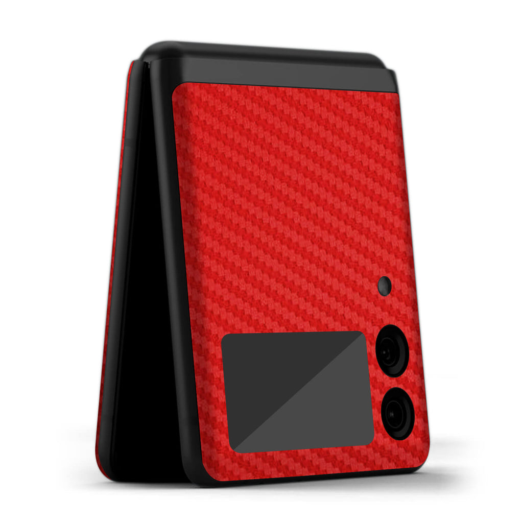 Samsung Galaxy Z Flip 3 Red carbon fibre skins