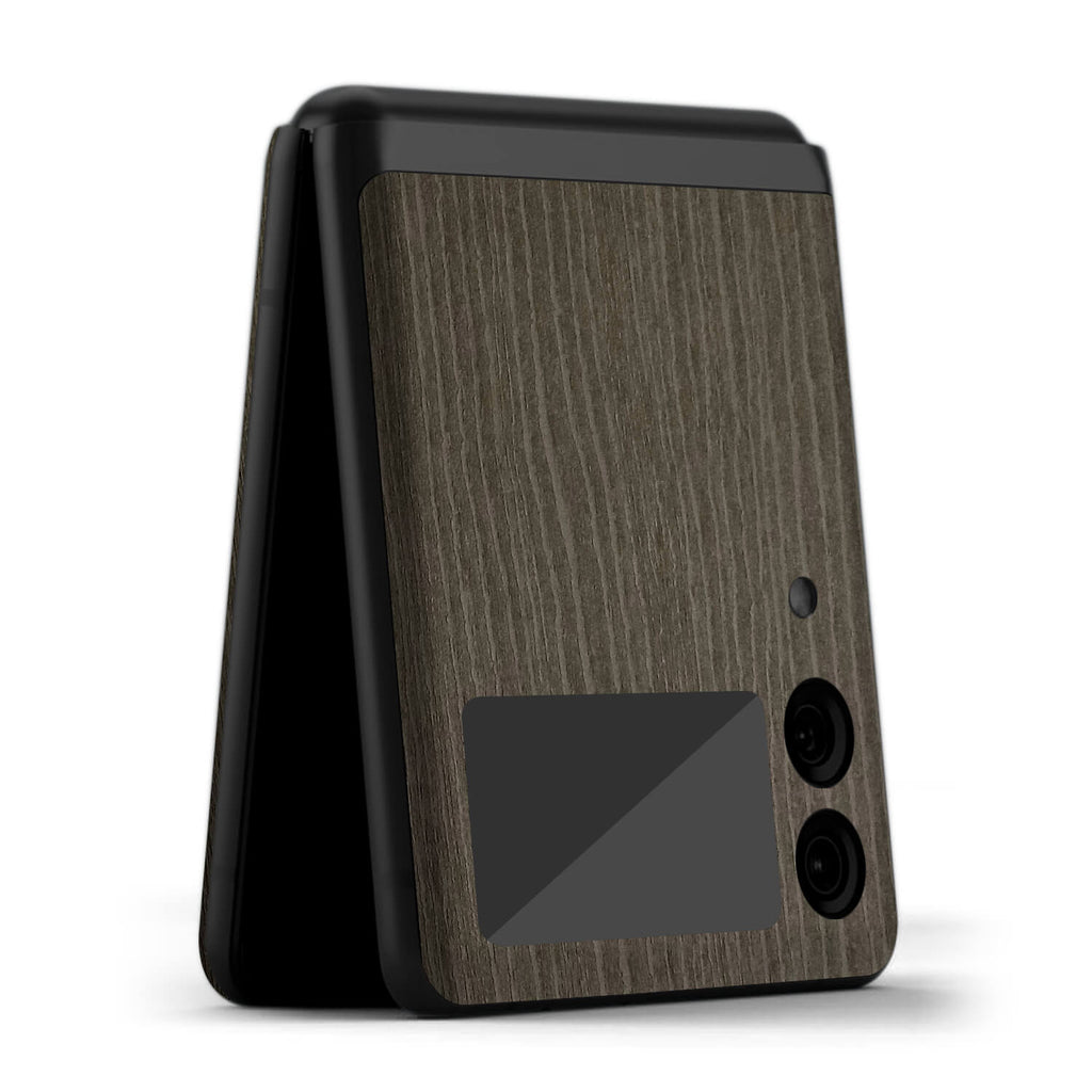 Samsung Galaxy Z Flip 3 Silverblack wood skins