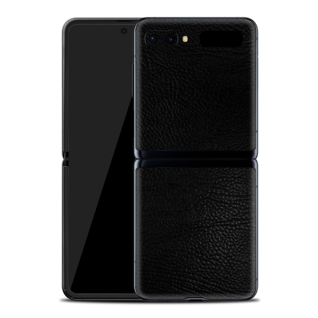 Samsung Galaxy Z Flip Black Leather Skins
