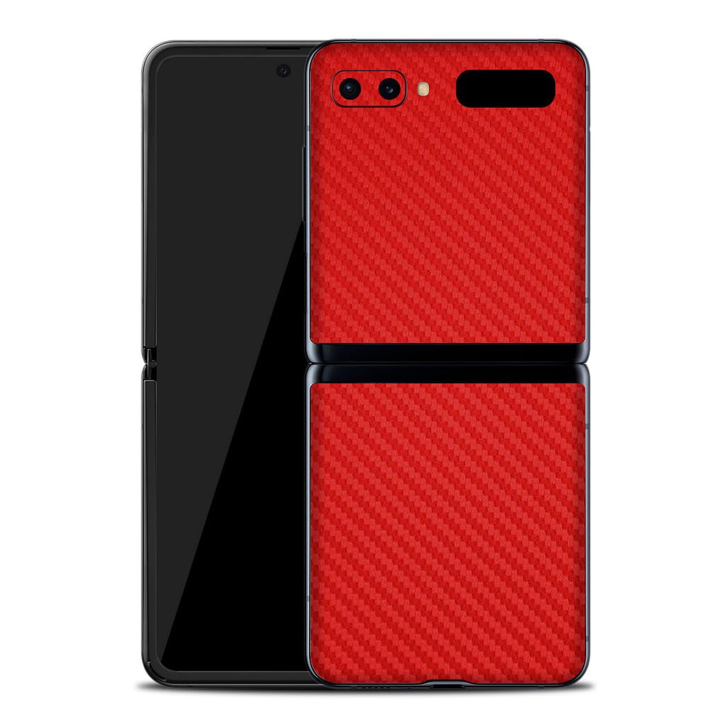Samsung Galaxy Z Flip Red Carbon Fibre Skins