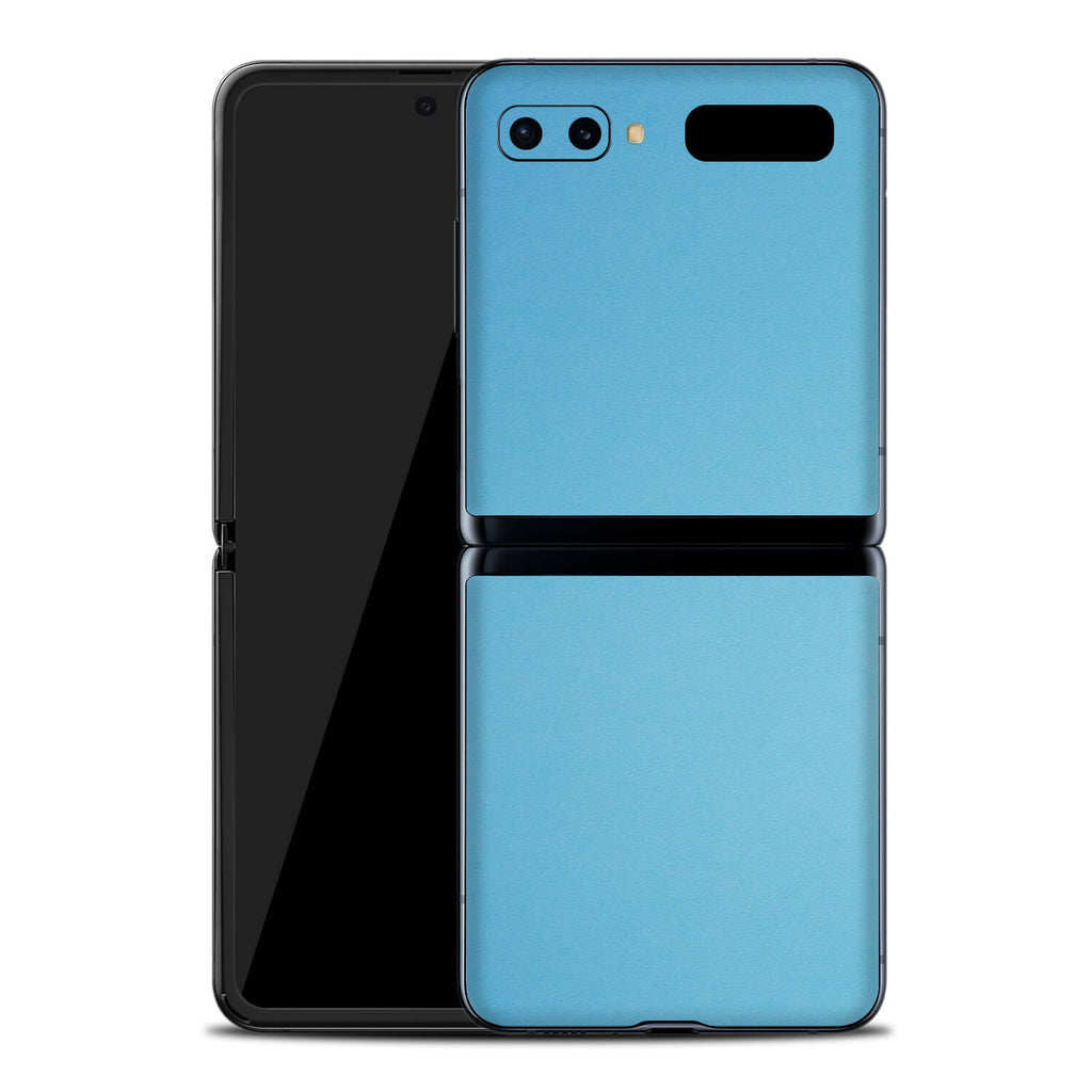 Samsung Galaxy Z Flip Textured Matt Light Blue Skins
