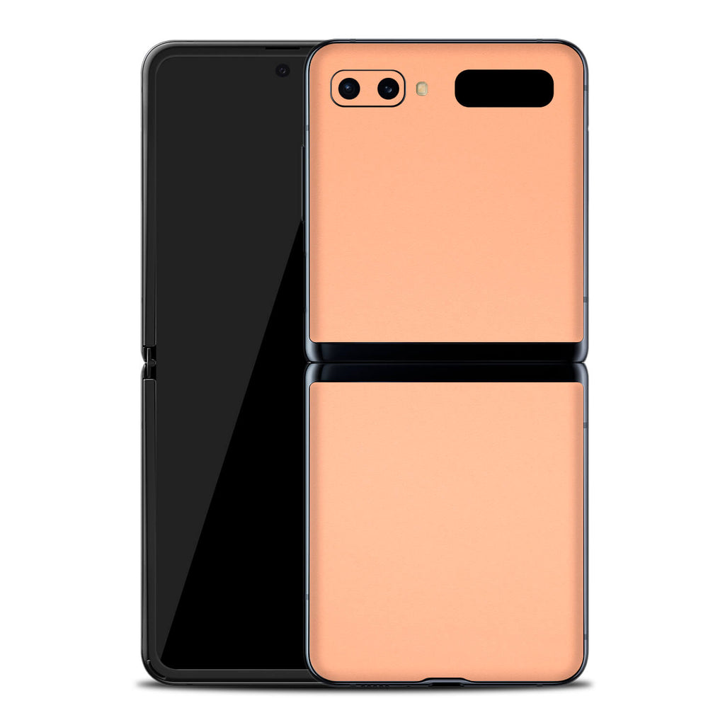 Samsung Galaxy Z Flip Textured Matt Peach Skins