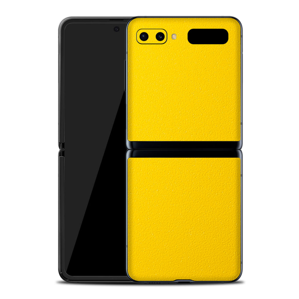 Samsung Galaxy Z Flip Textured Matt Yellow Skins
