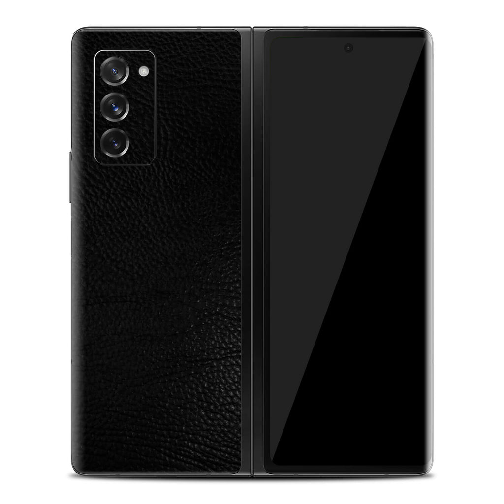 Samsung Galaxy Z Fold 2 Black Leather Skins