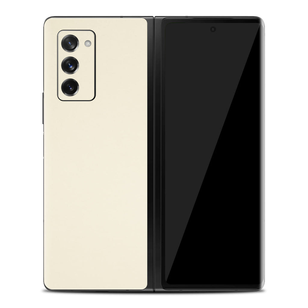 Samsung Galaxy Z Fold 2 Textured Matt Cream Skins