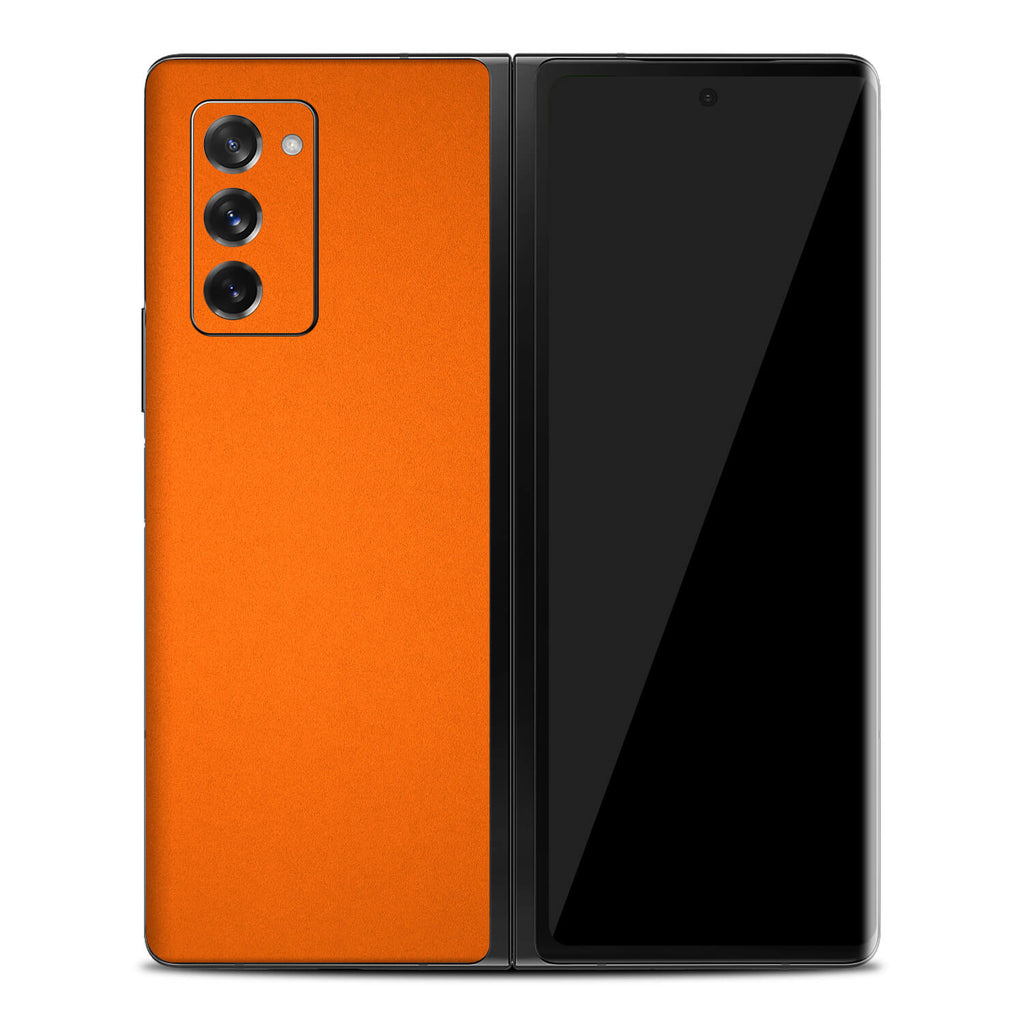 Samsung Galaxy Z Fold 2 Textured Matt Orange Skins