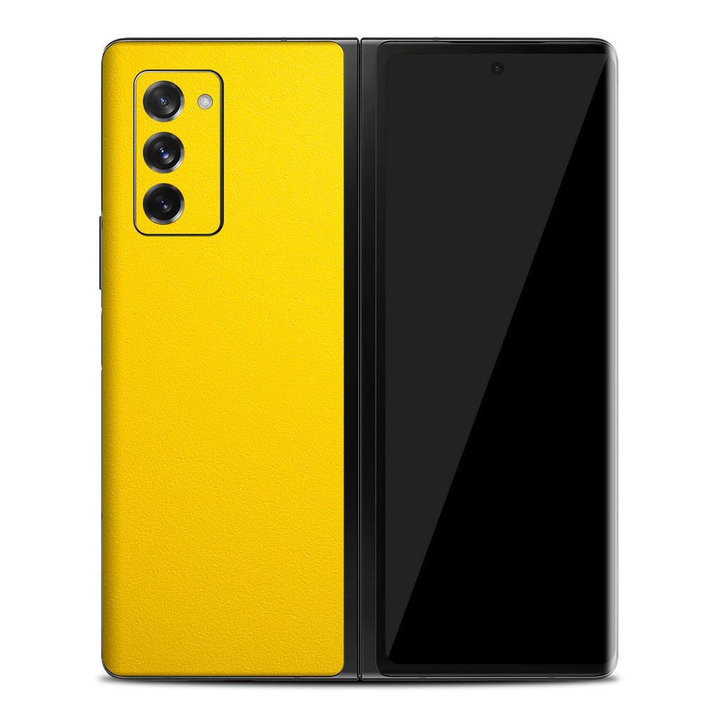 Samsung Galaxy Z Fold 2 Textured Matt Yellow Skins