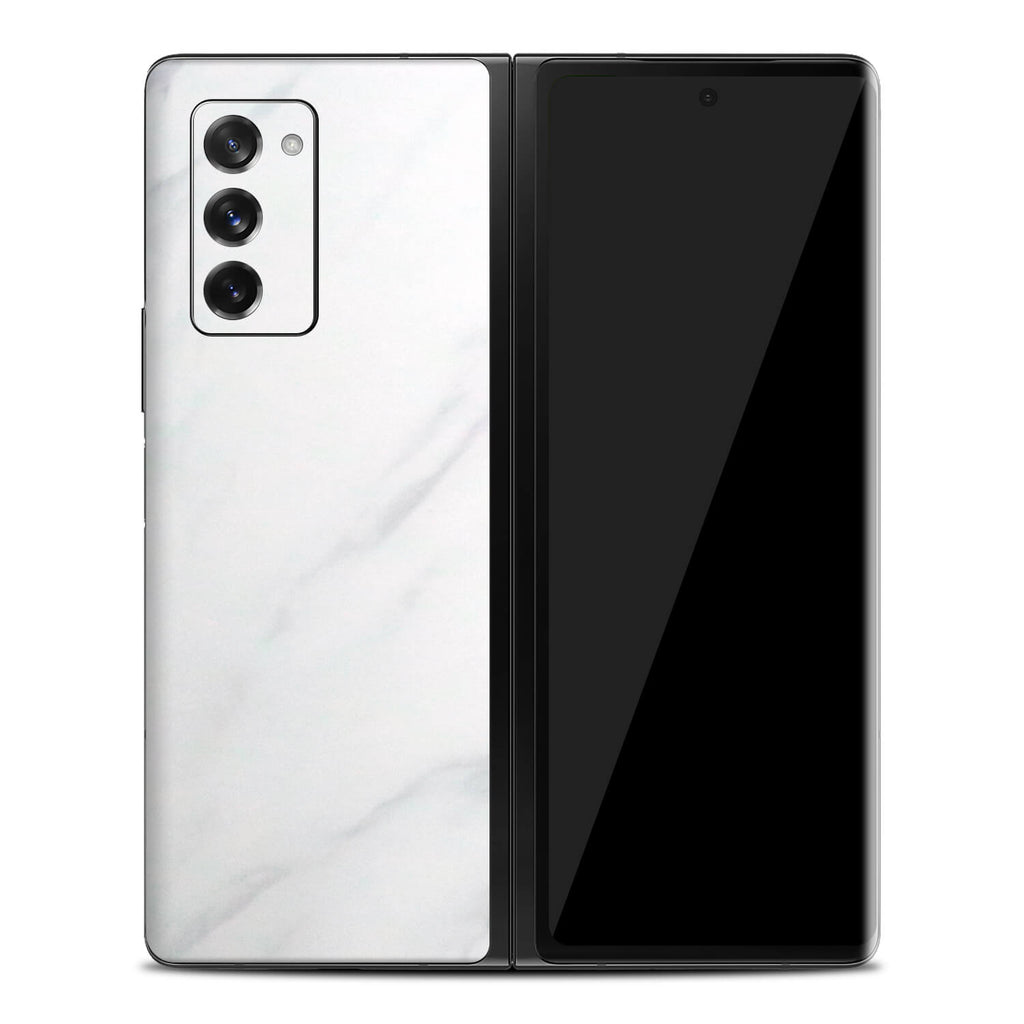 Samsung Galaxy Z Fold 2 White Marble Skins
