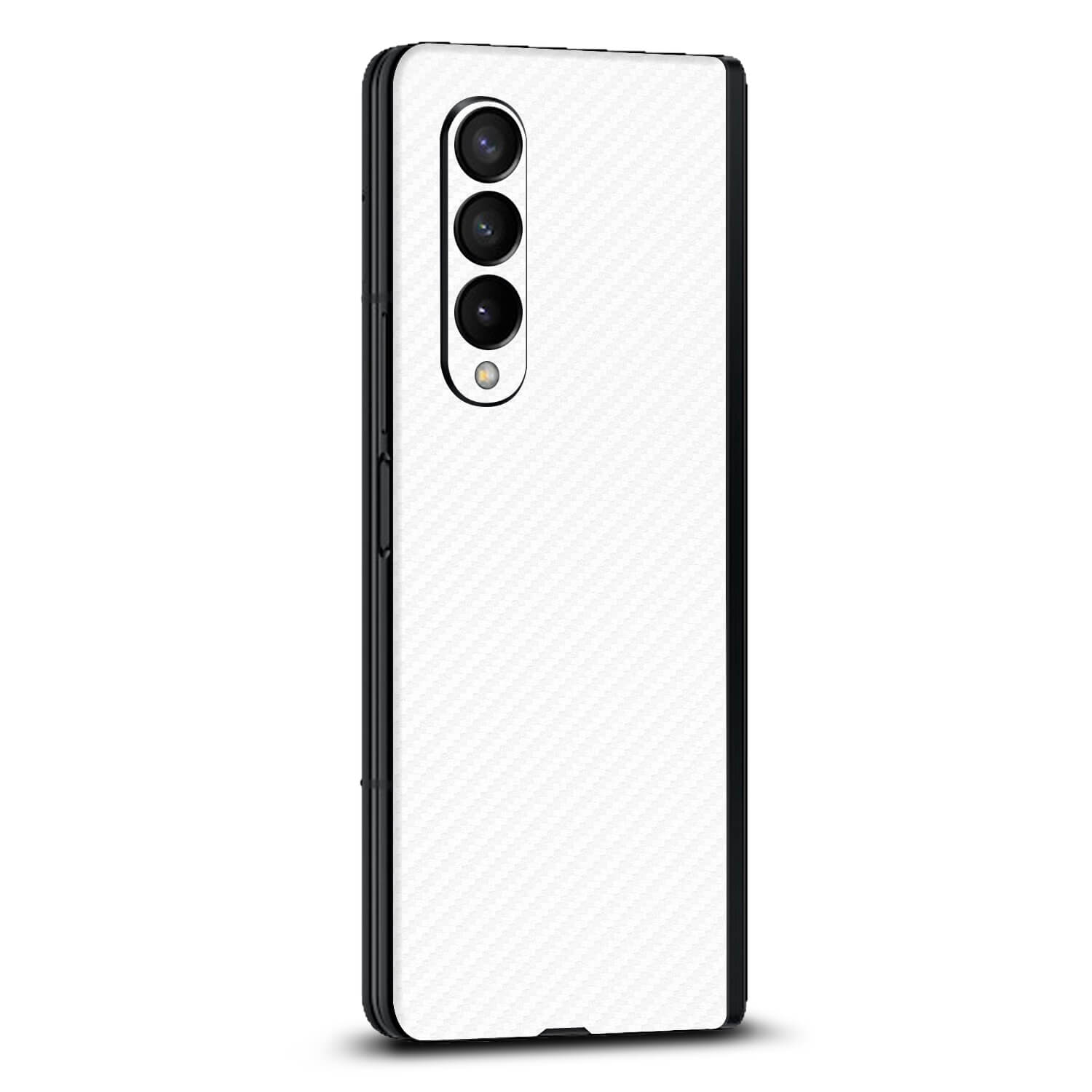 Samsung Galaxy Z Fold 4 White carbon fibre skins