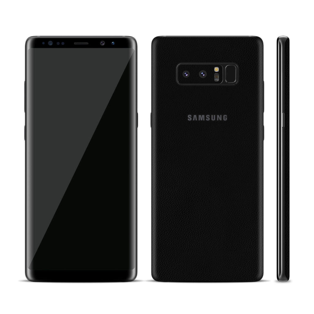 Samsung Galaxy Note 8 Black Leather Skins