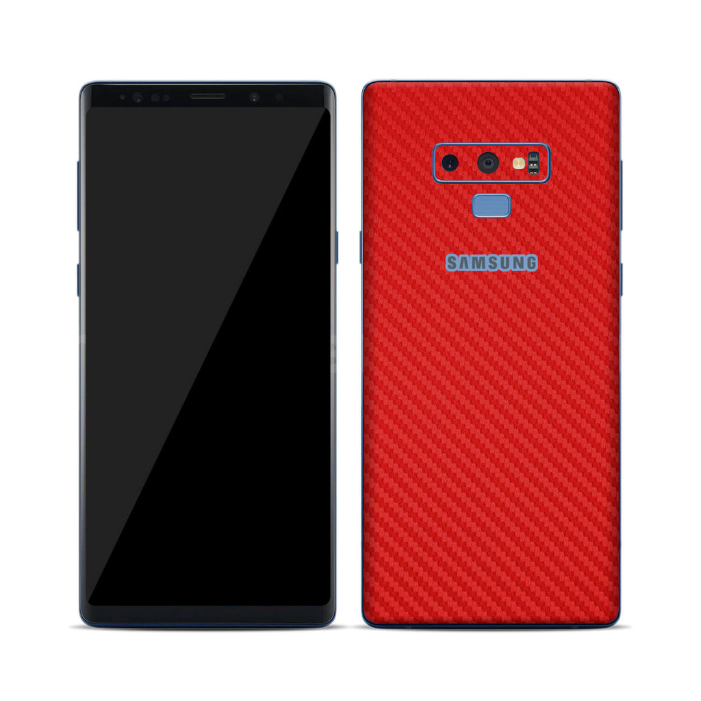 Samsung Galaxy Note 9 Red Carbon Fibre Skins