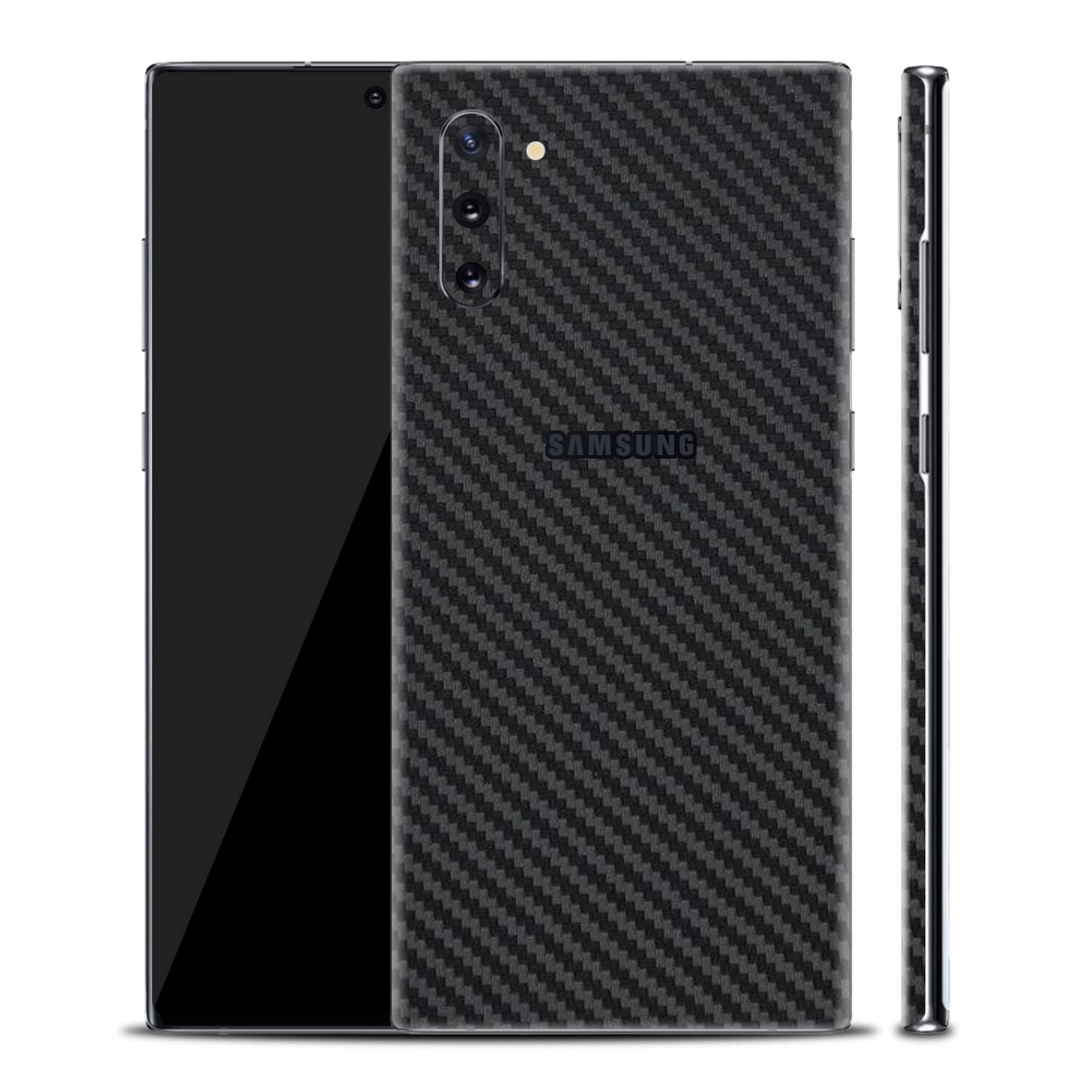 Samsung Galaxy Note 10 Black Carbon Fibre Skins
