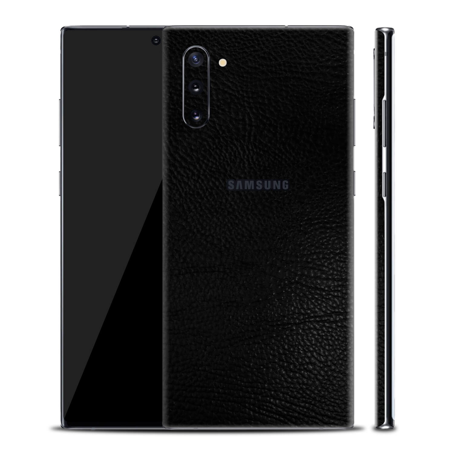 Samsung Galaxy Note 10 Black Leather Skins