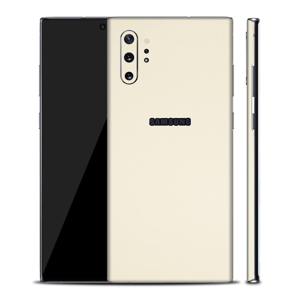 Samsung Galaxy Note 10 Plus 5G Textured Matt Cream Skins