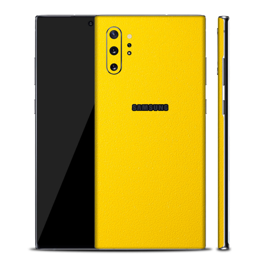 Samsung Galaxy Note 10 Plus Textured Matt Yellow Skins