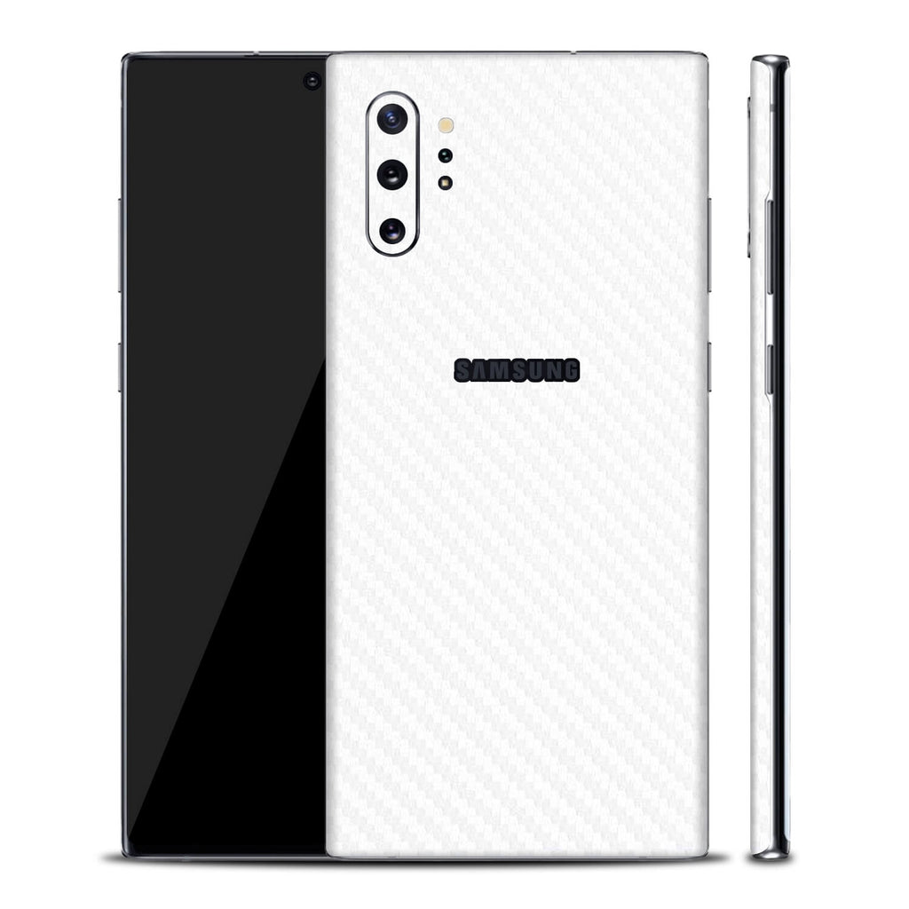 Samsung Galaxy Note 10 Plus 5G White Carbon Fibre Skins