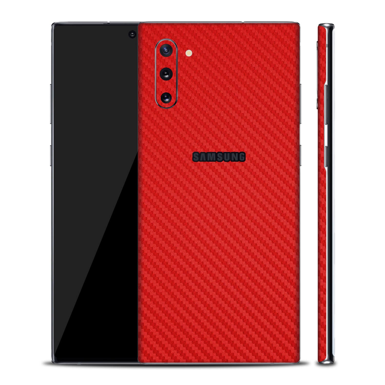 Samsung Galaxy Note 10 Red Carbon Fibre Skins