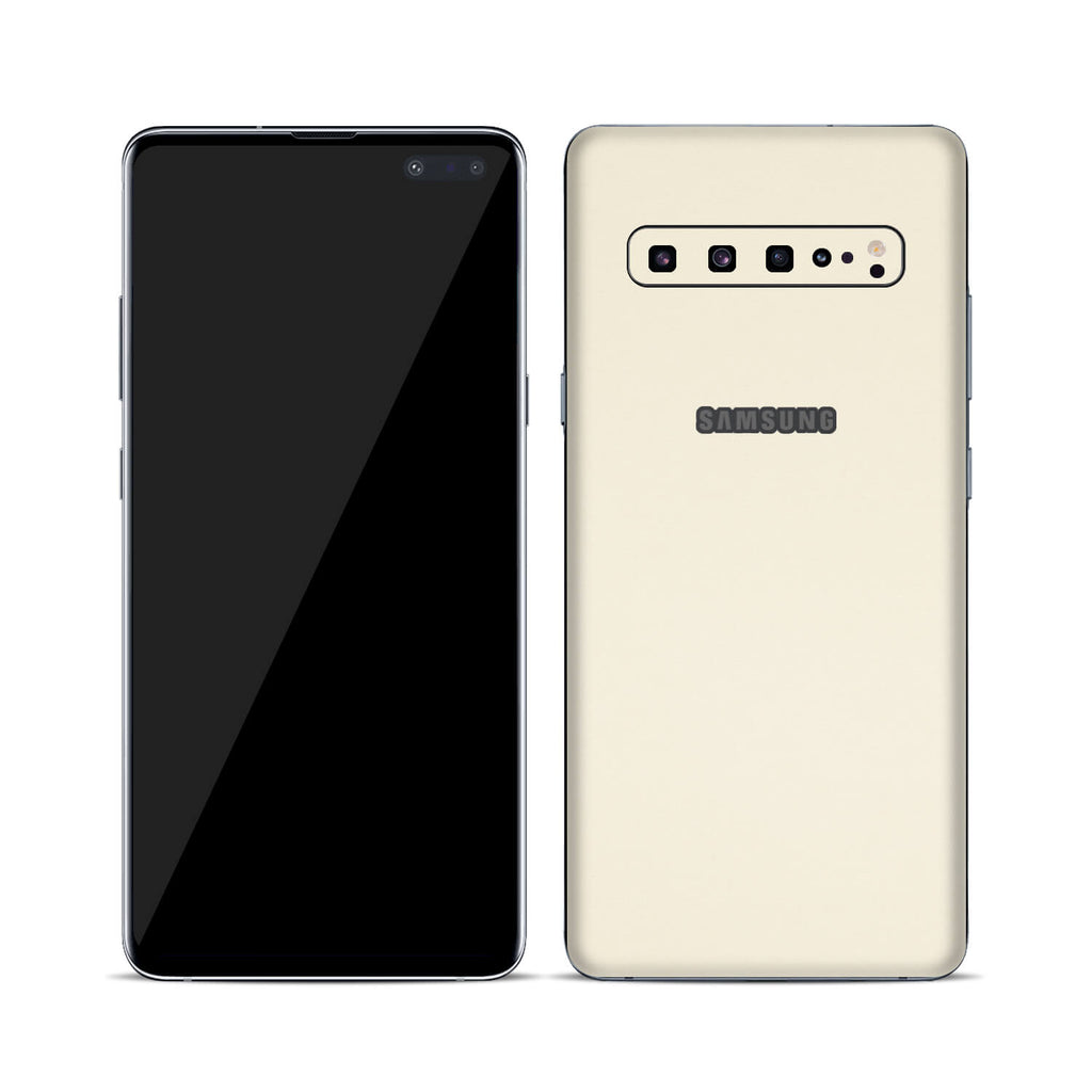 Samsung Galaxy S10 5G Textured Matt Cream Skins