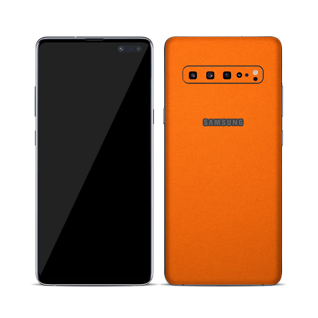 Samsung Galaxy S10 5G Textured Matt Orange Skins