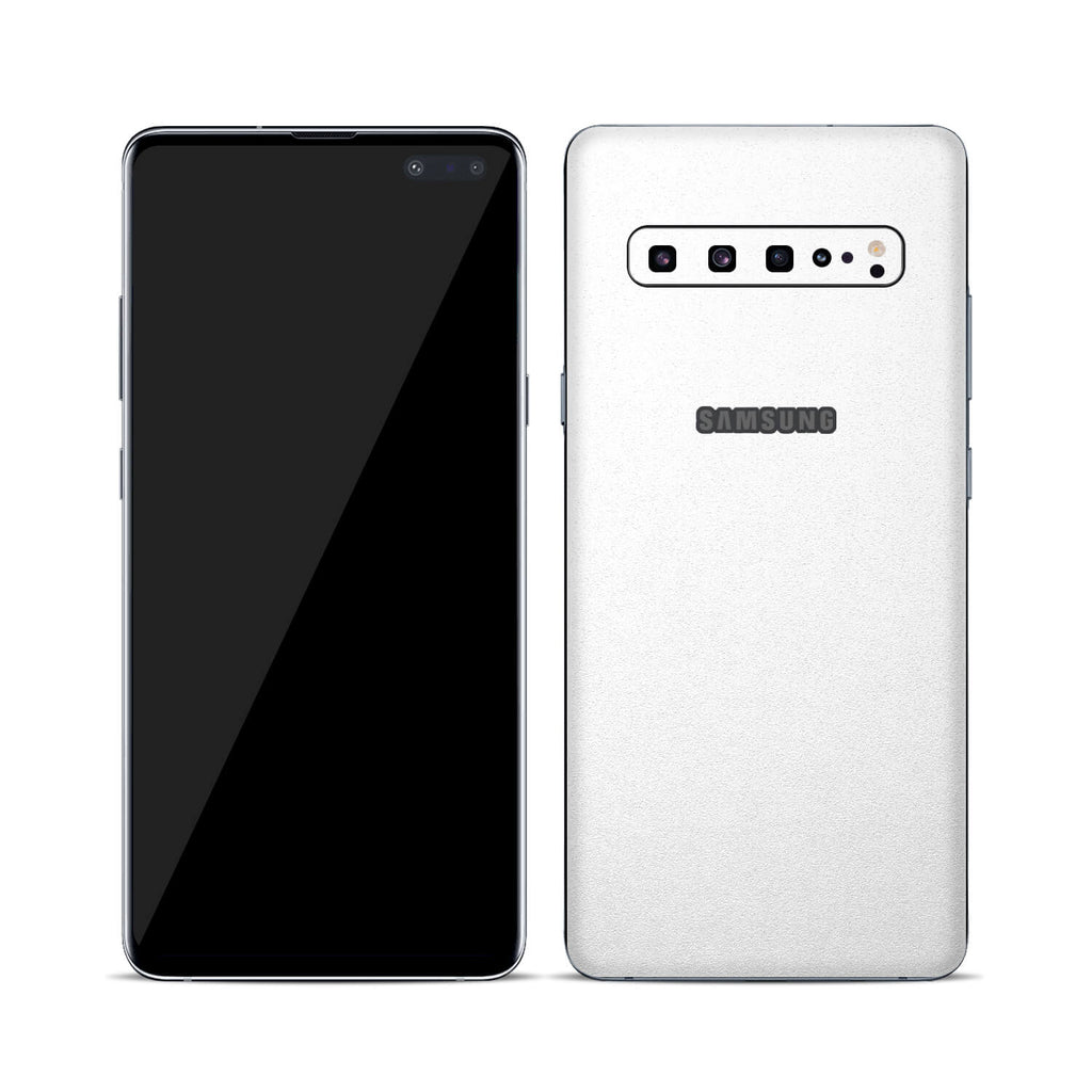 Samsung Galaxy S10 5G Textured Matt White Skins