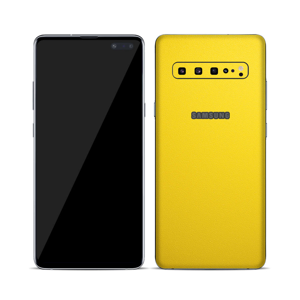 Samsung Galaxy S10 5G Textured Matt Yellow Skins