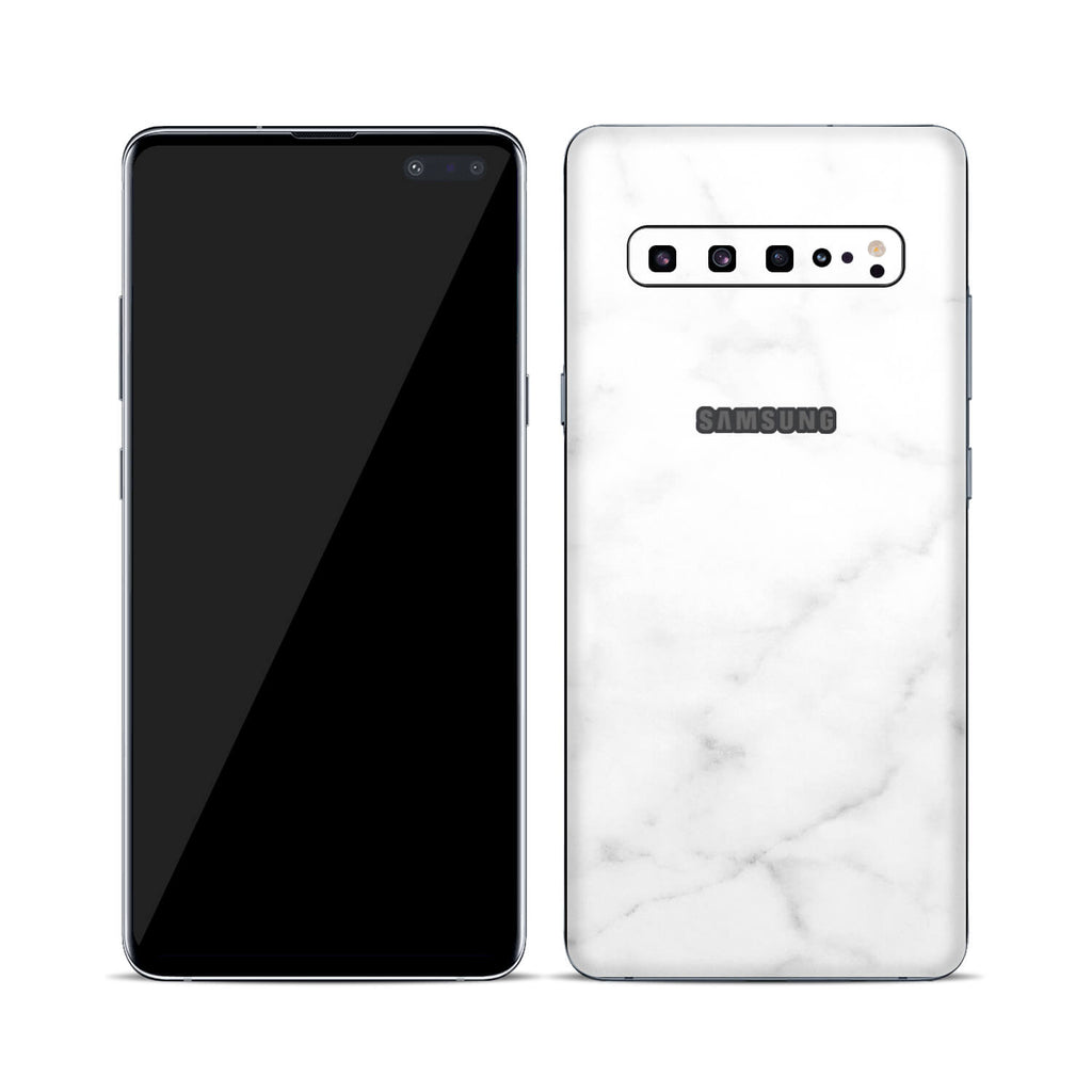 Samsung Galaxy S10 5G White Marble Skins