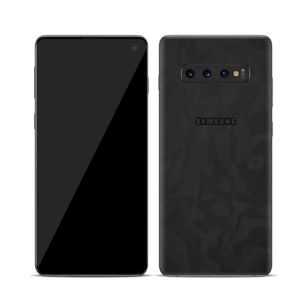 Samsung Galaxy S10 Black Camo Skins