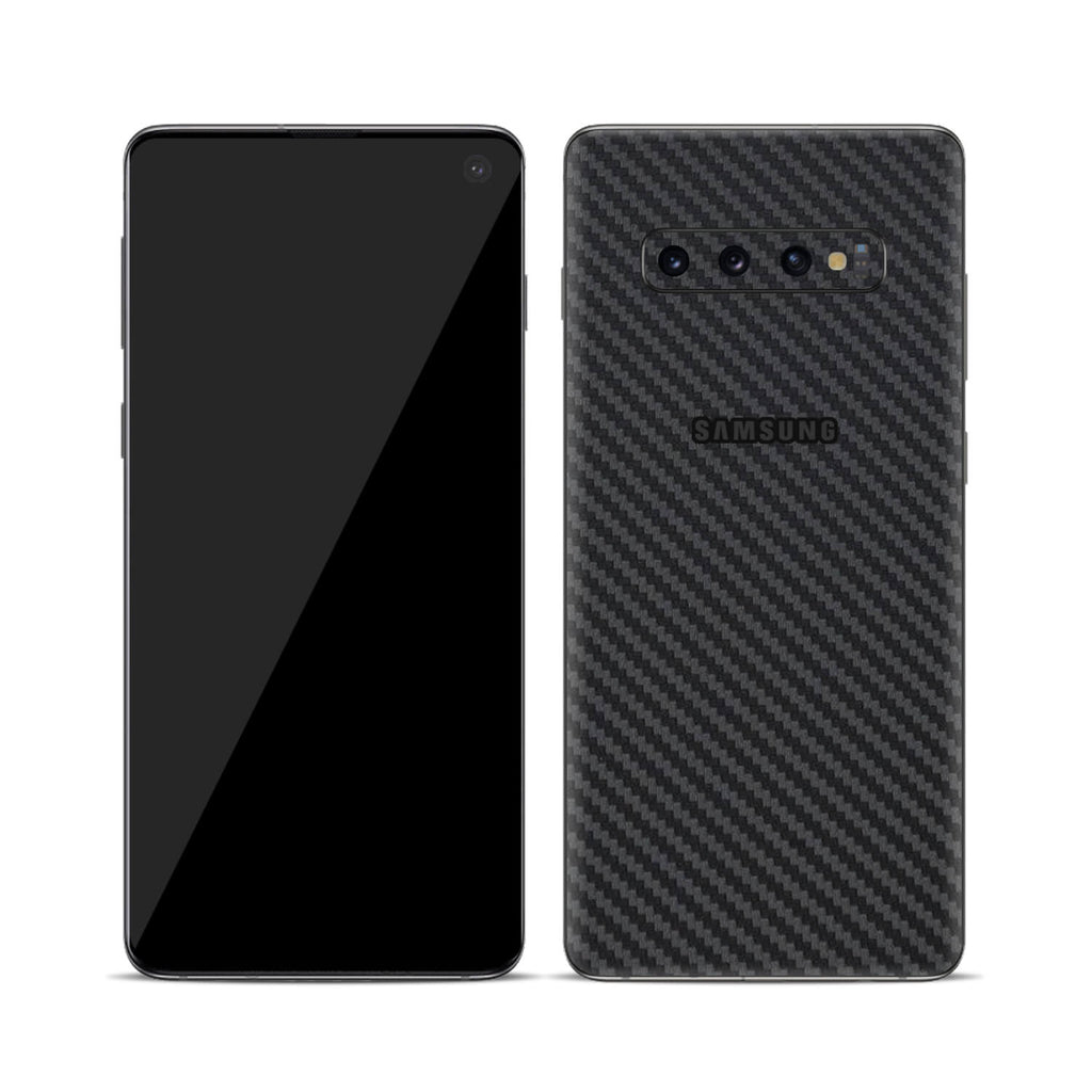 Samsung Galaxy S10 Black Carbon Fibre Skins