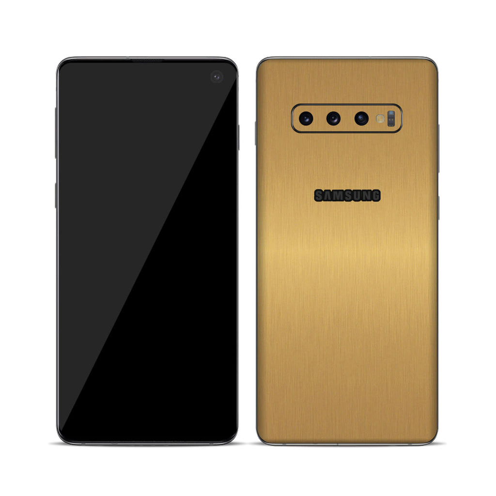 Samsung Galaxy S10 Brushed Gold Skins