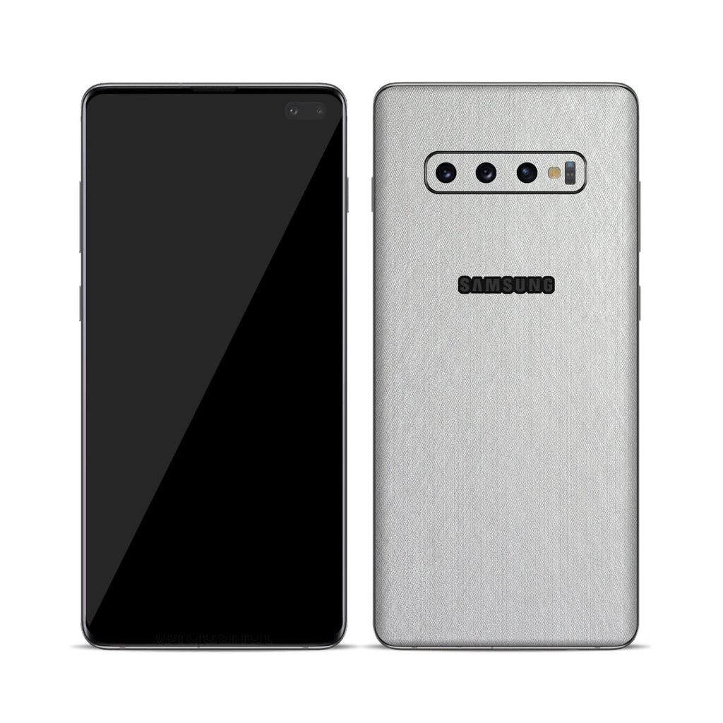 Samsung Galaxy S10 Plus Brushed Aluminium Skins