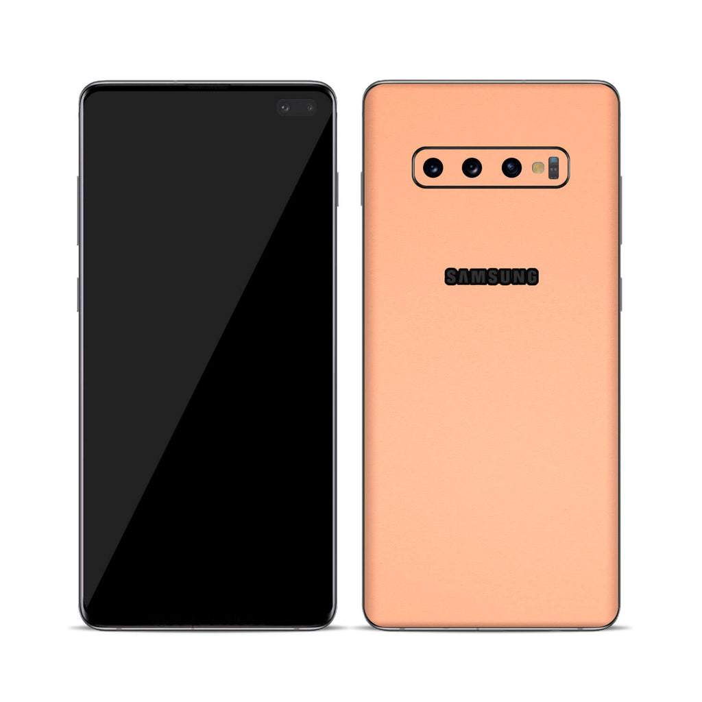 Samsung Galaxy S10 Plus Textured Matt Peach Skins