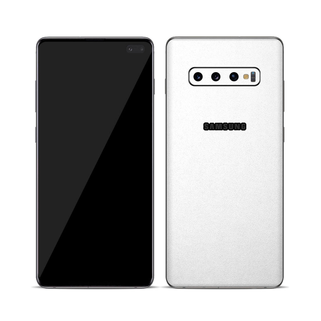 Samsung Galaxy S10 Plus Textured Matt White Skins