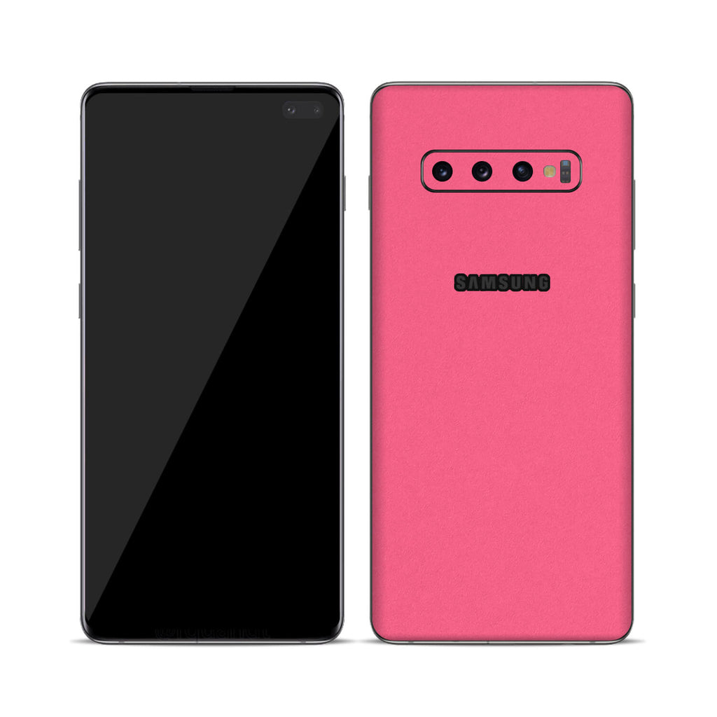 Samsung Galaxy S10 Plus Textured Matt Pink Skins