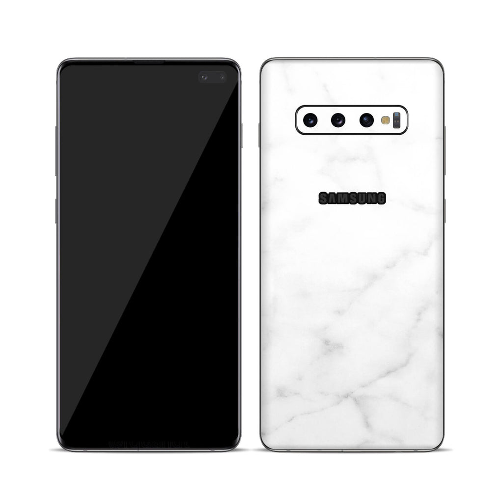 Samsung Galaxy S10 Plus White Marble Skins