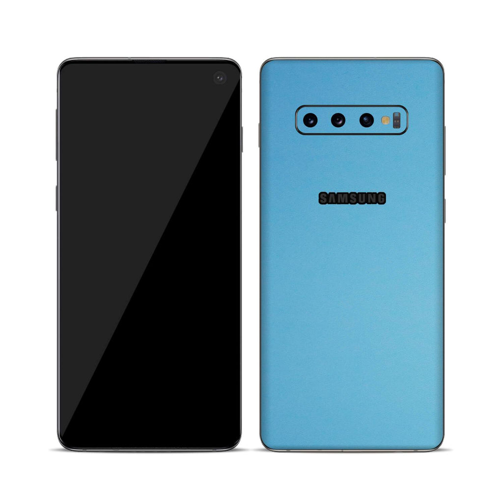 Samsung Galaxy S10 Textured Matt Light Blue Skins
