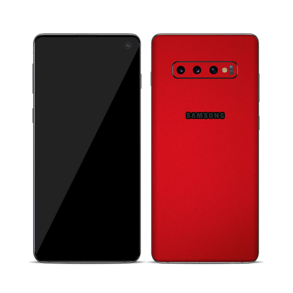 Samsung Galaxy S10 Textured Matt Red Skins