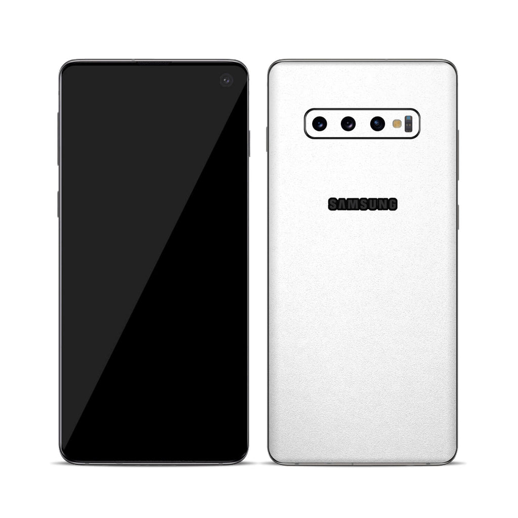 Samsung Galaxy S10 Textured Matt White Skins