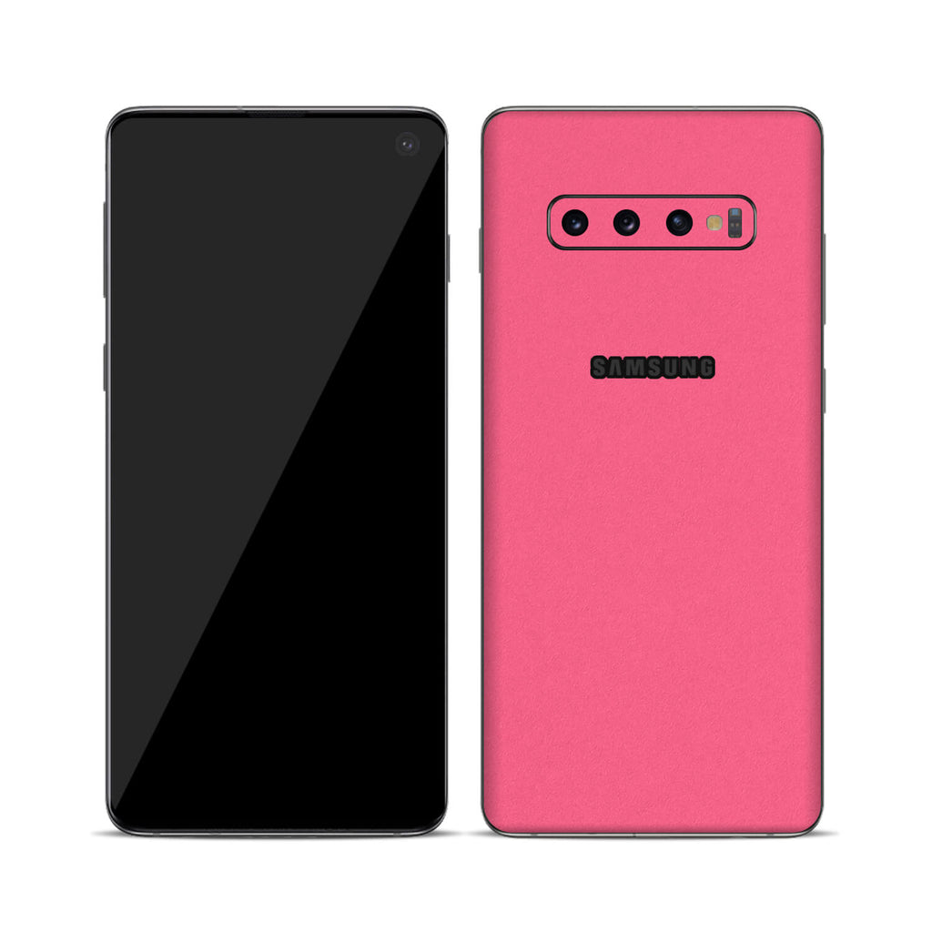 Samsung Galaxy S10 Textured Matt Pink Skins