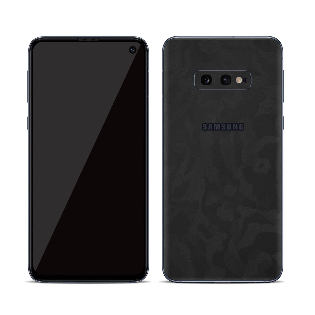 Samsung Galaxy S10e Black Camo Skins