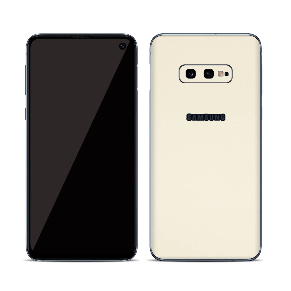 Samsung Galaxy S10e Textured Matt Cream Skins