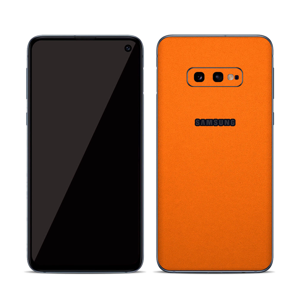 Samsung Galaxy S10e Textured Matt Orange Skins