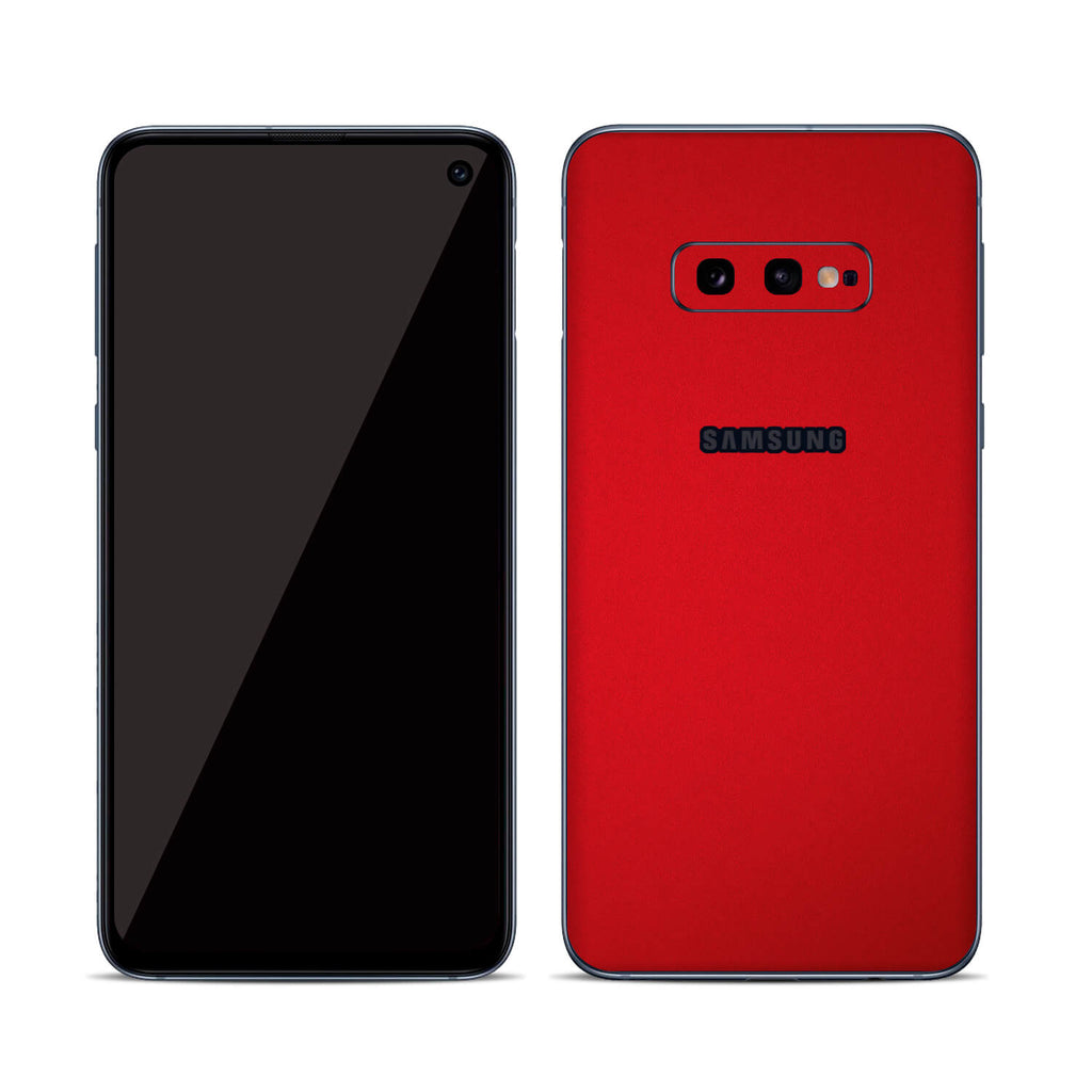 Samsung Galaxy S10e Textured Matt Red Skins